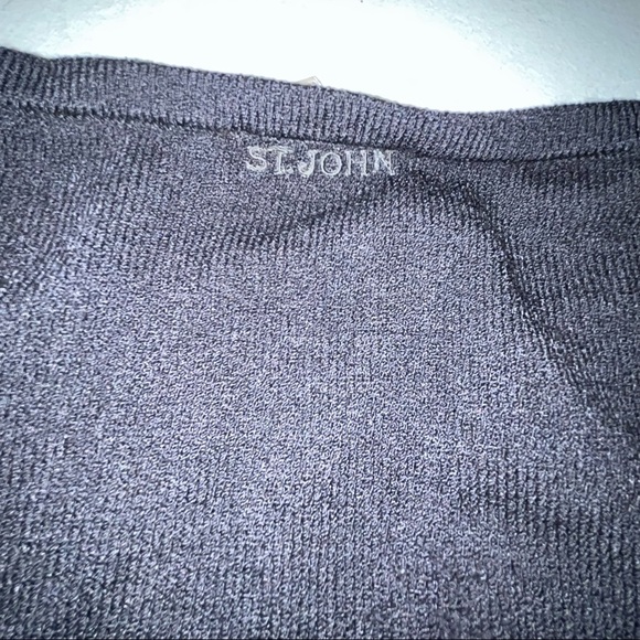 St. John Sport Black V Neck Sweater Top - Picture 5 of 10